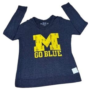 👕🏈 University of Michigan Maize Blue Retro Brand Crewneck | Women’s S Oversized